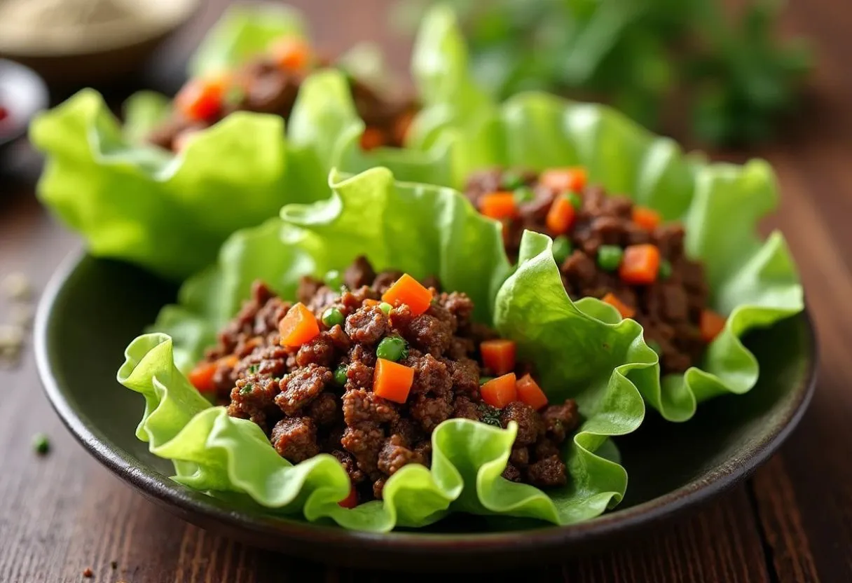 Asian-Ground-Beef-Lettuce-Cups-with-Garlic-Soy-Sauce