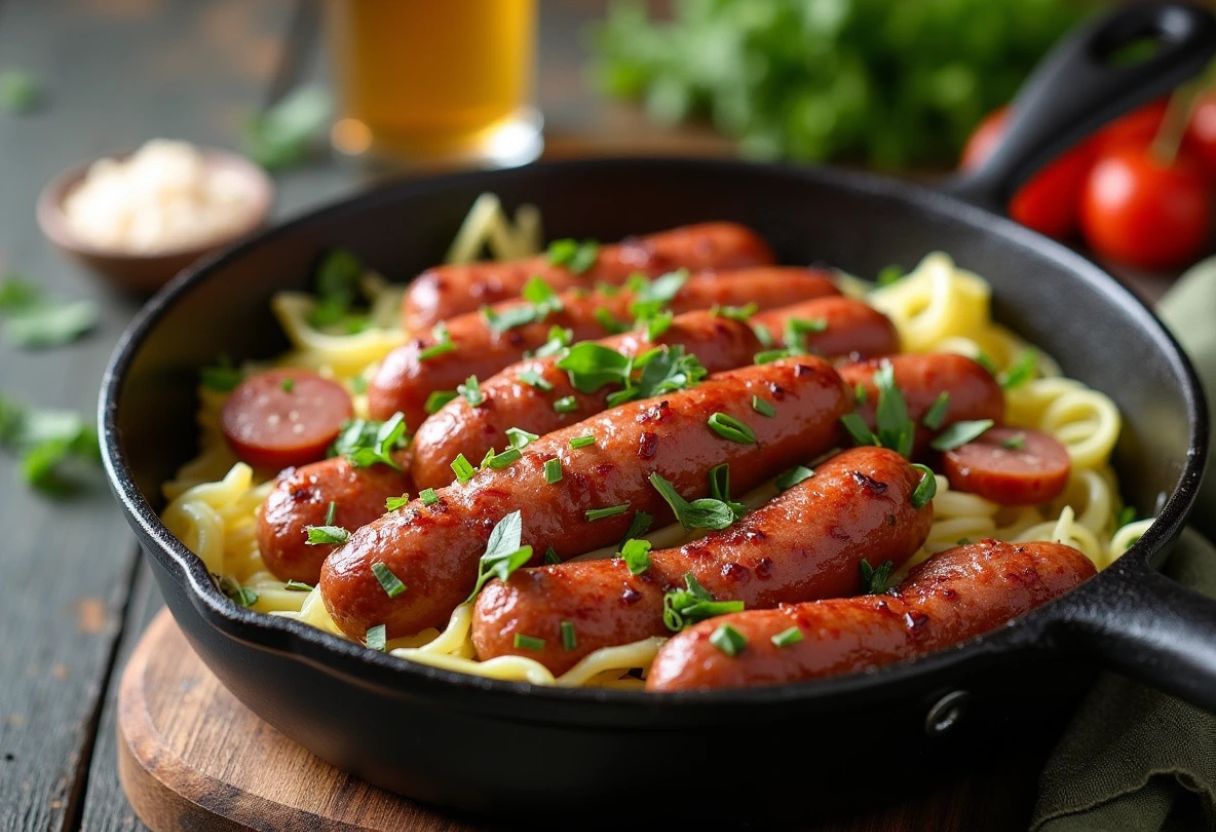 Beef Kielbasa and Cabbage Skillet (No Pork)
