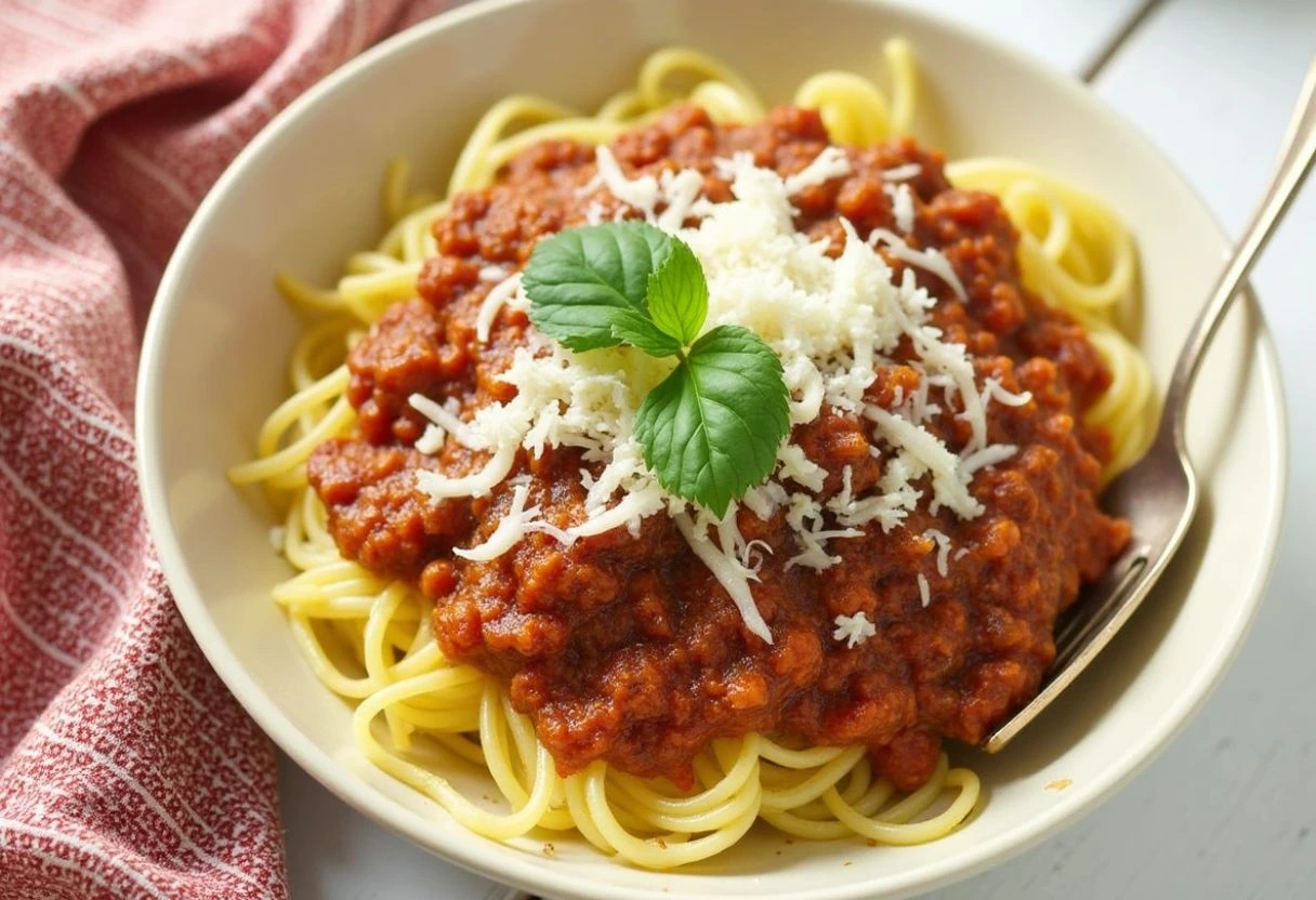 Crockpot Spaghetti Squash and Turkey Bolognese