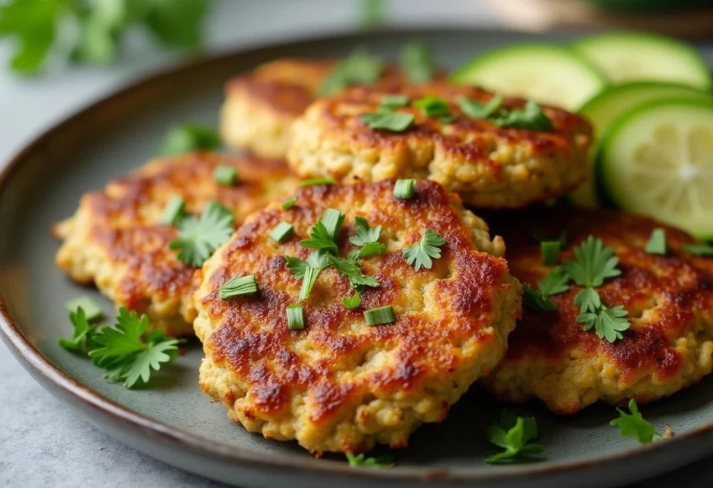 Easy Baked Chicken Patties with Oats and Zucchini