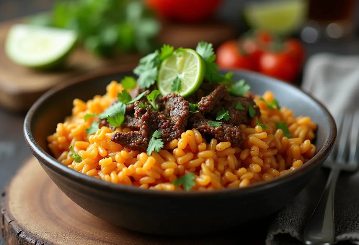 Ground-Beef-Taco-Bowl-with-Cilantro-Lime-Rice