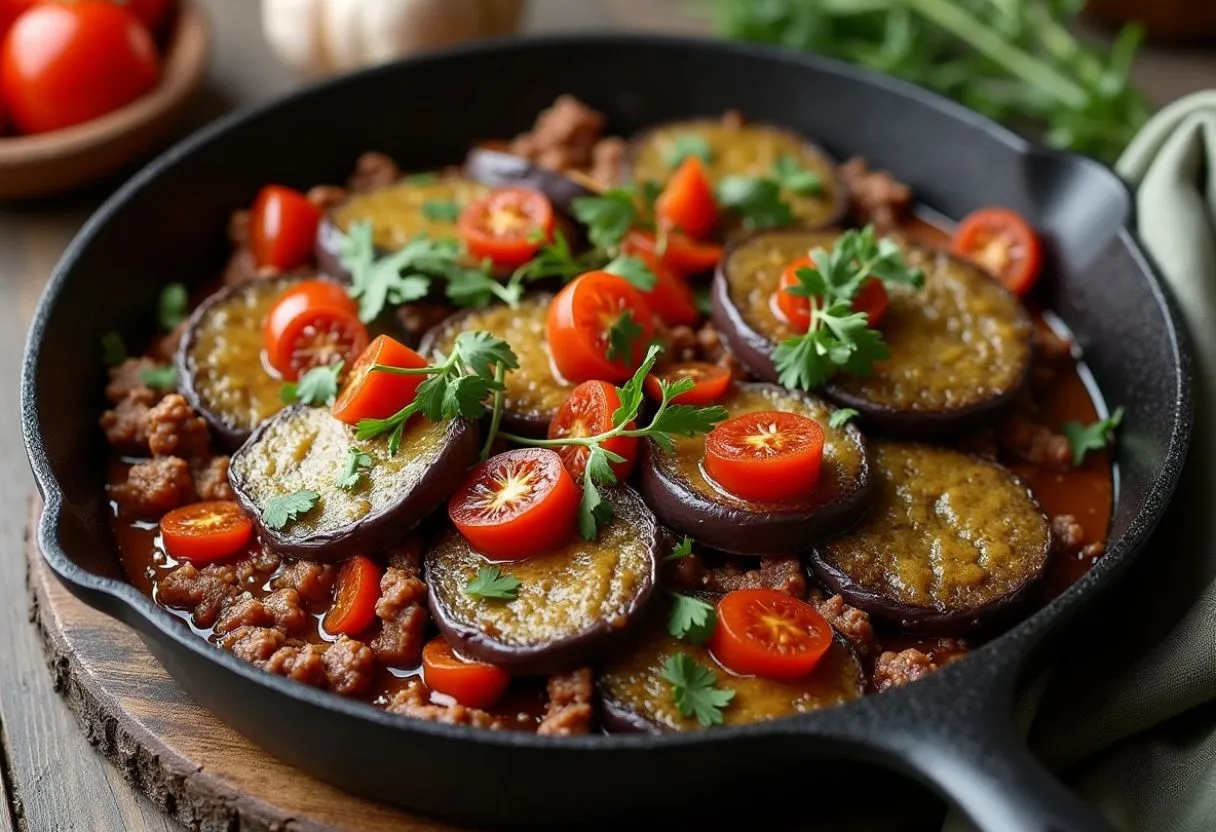 Ground-Beef-and-Eggplant-Skillet-with-Garlic-_-Herbs