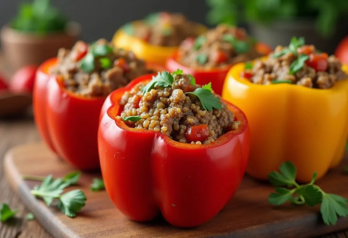 Instant-Pot-Ground-Beef-and-Rice-Stuffed-Peppers