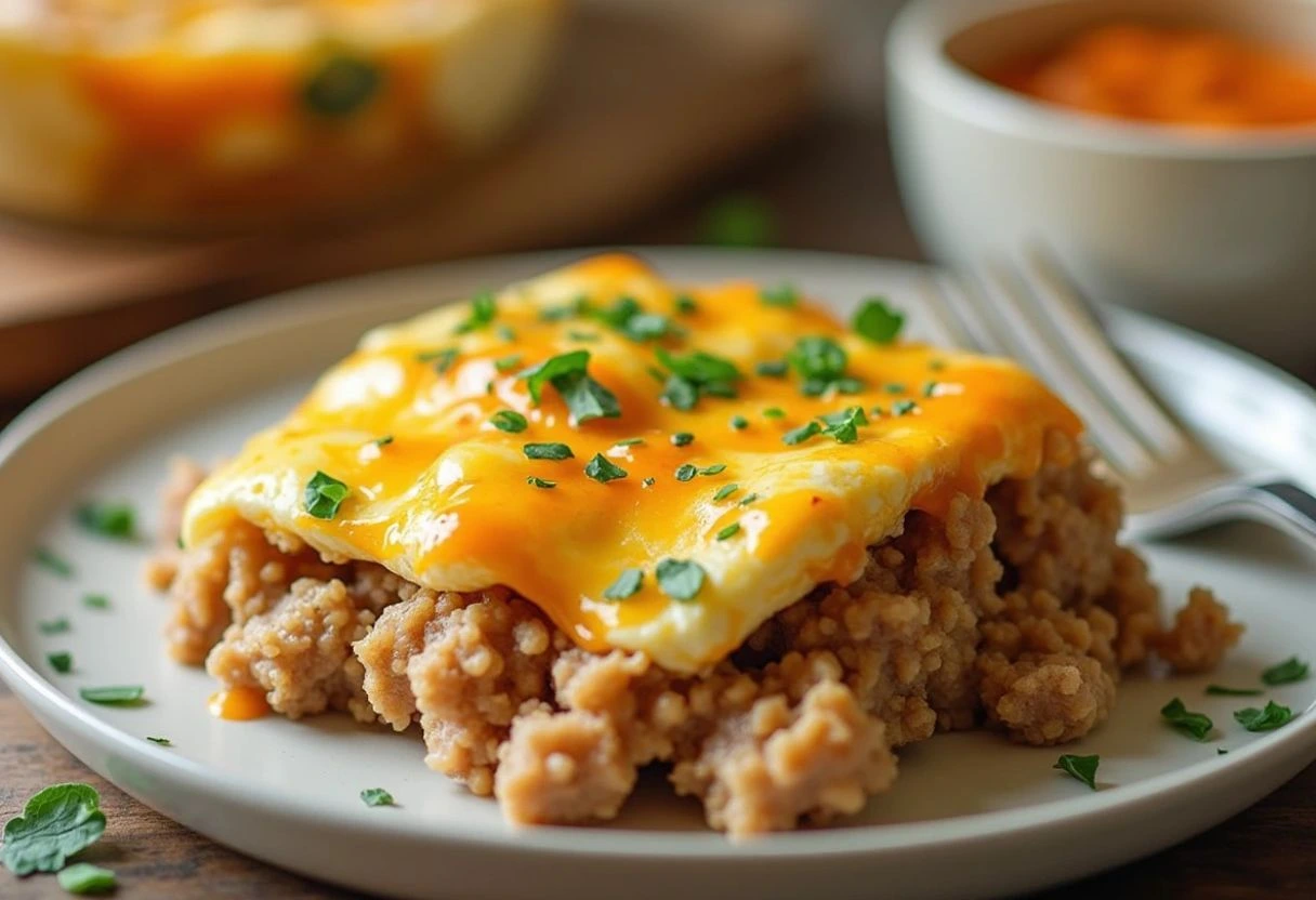 Mini Crockpot Breakfast Casserole with Ground Turkey