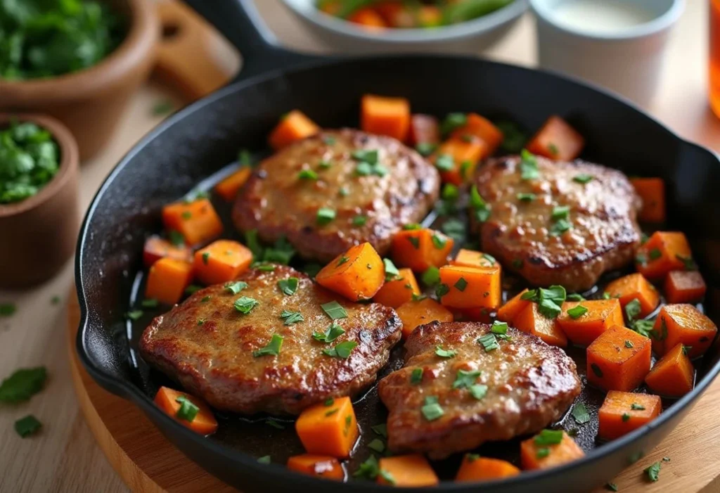One-Pan Steak and Sweet Potato Meal Prep
