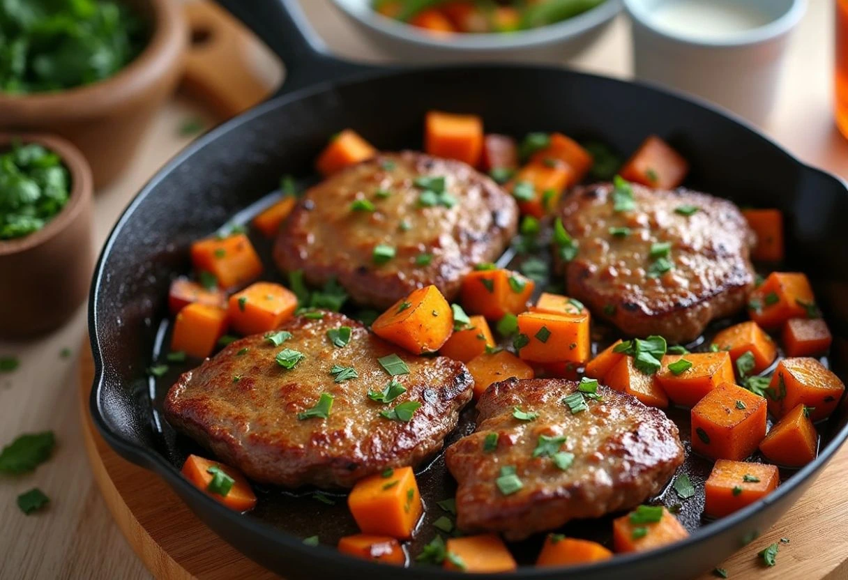 One-Pan Steak and Sweet Potato Meal Prep