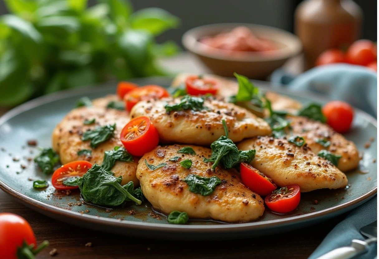 Romantic Creamy Tuscan Chicken with Spinach and Sun-Dried Tomatoes