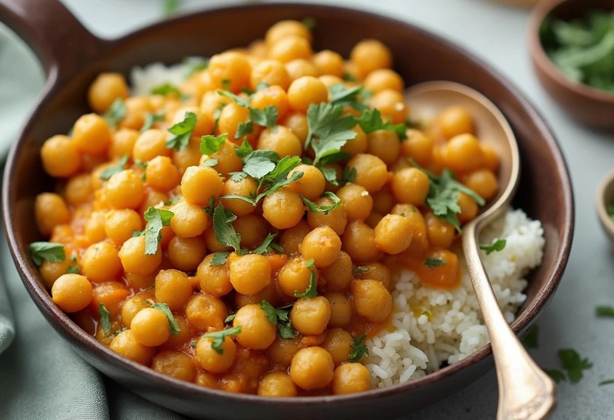 Simple Vegan Crockpot Chickpea Curry