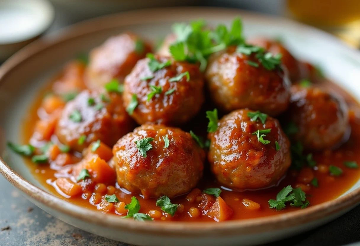 Slow Cooker Honey Garlic Turkey Meatballs